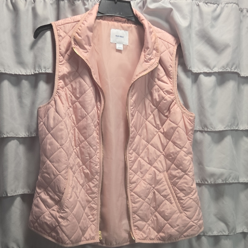 Old Navy Light Pink Quilted Vest